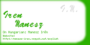 iren manesz business card