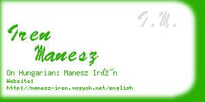 iren manesz business card